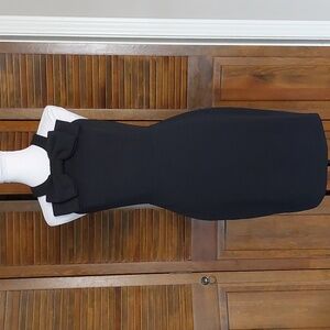 Cece Black Bow Halter Mini Dress Sz 4